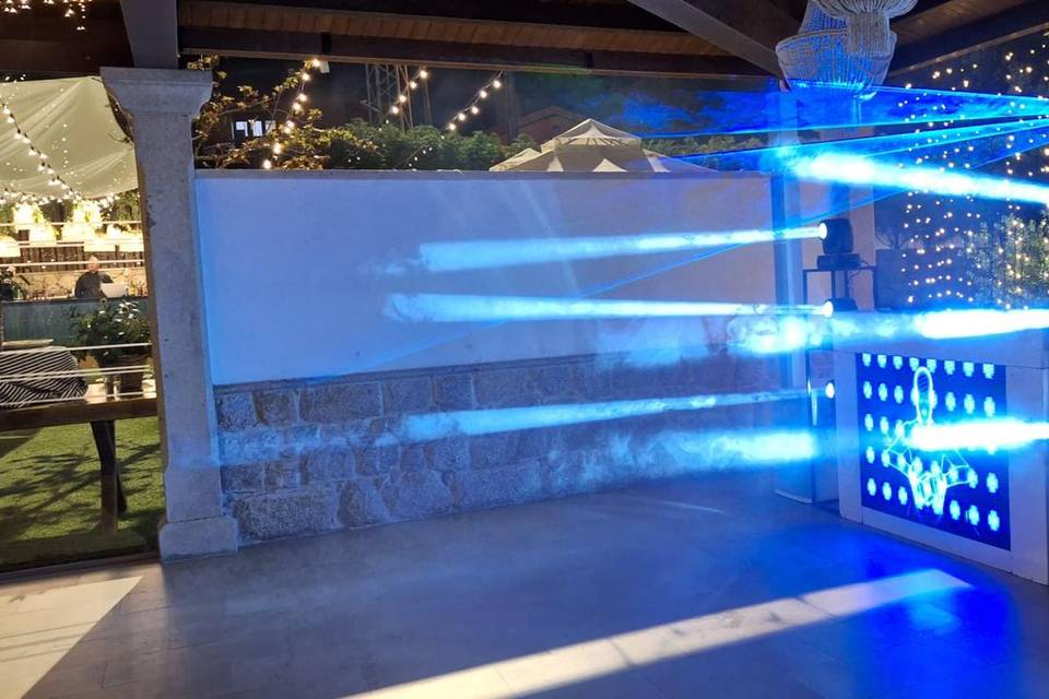 Cabina led torretas laser