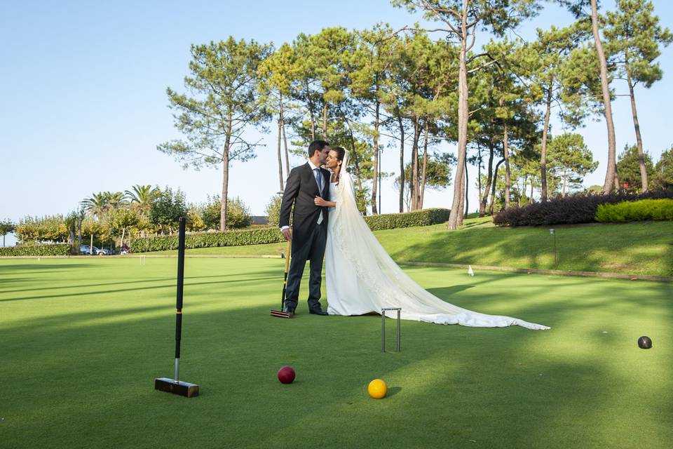 Jugando al croquet