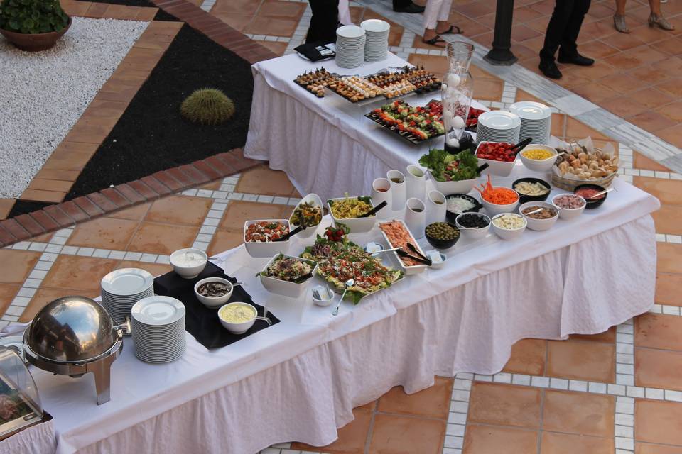 Buffet boda blanco & negro