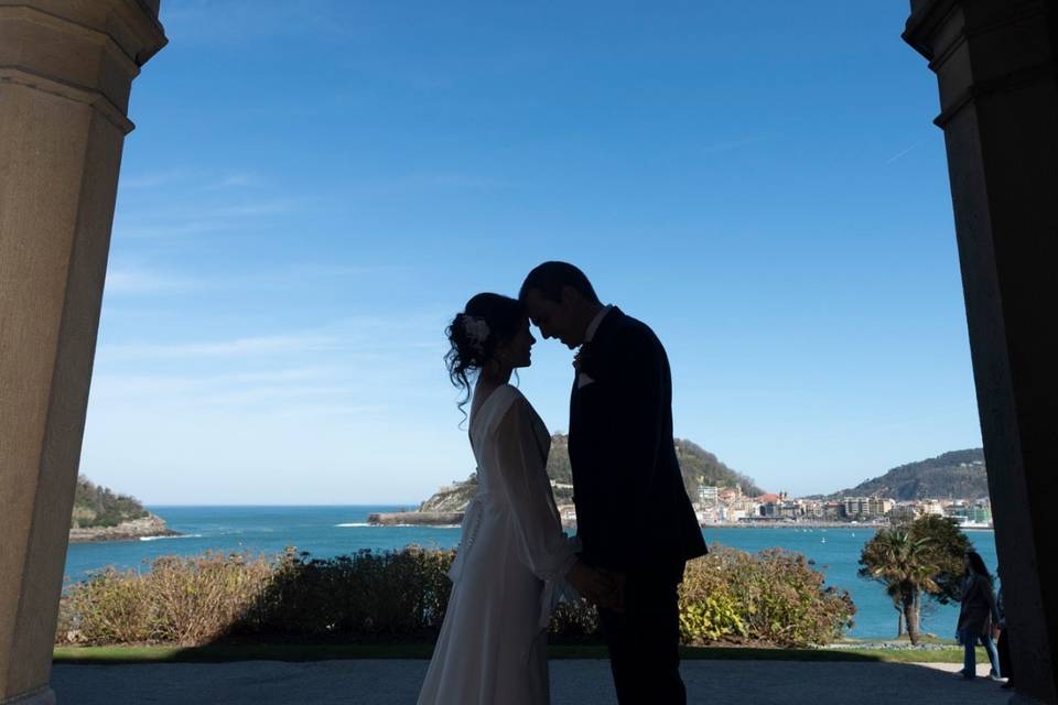 Vestido de novia de gasa