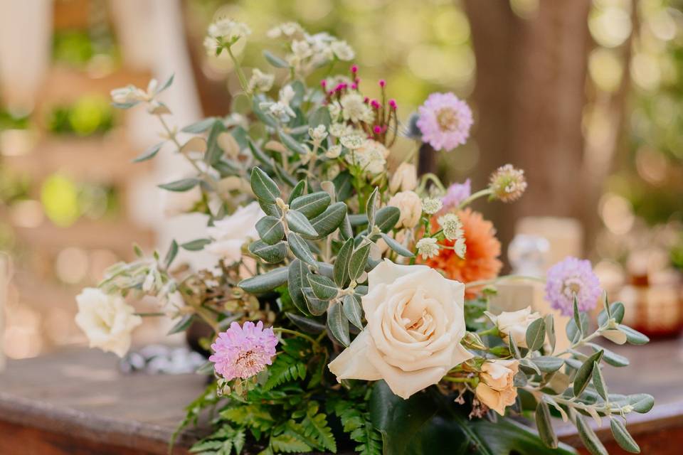 Parte del altar de una boda