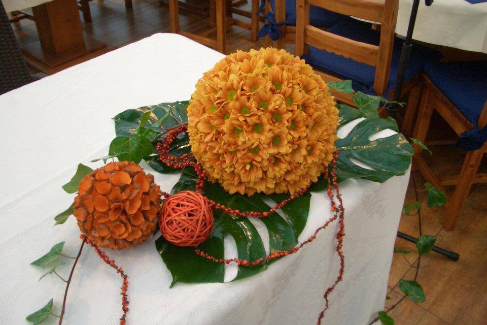 Centro de bodas de otoño