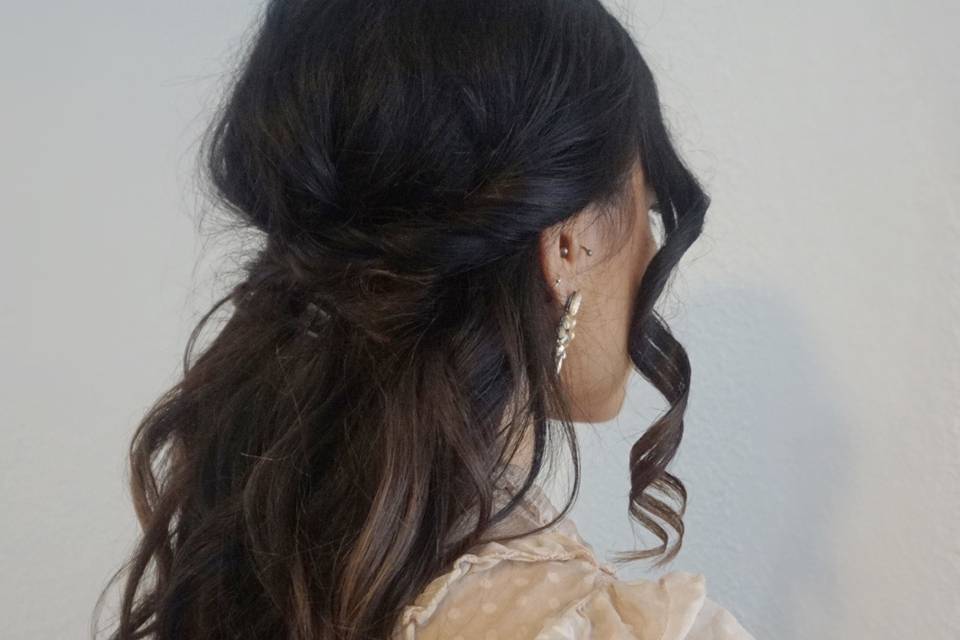 Peinado y maquillaje de novia