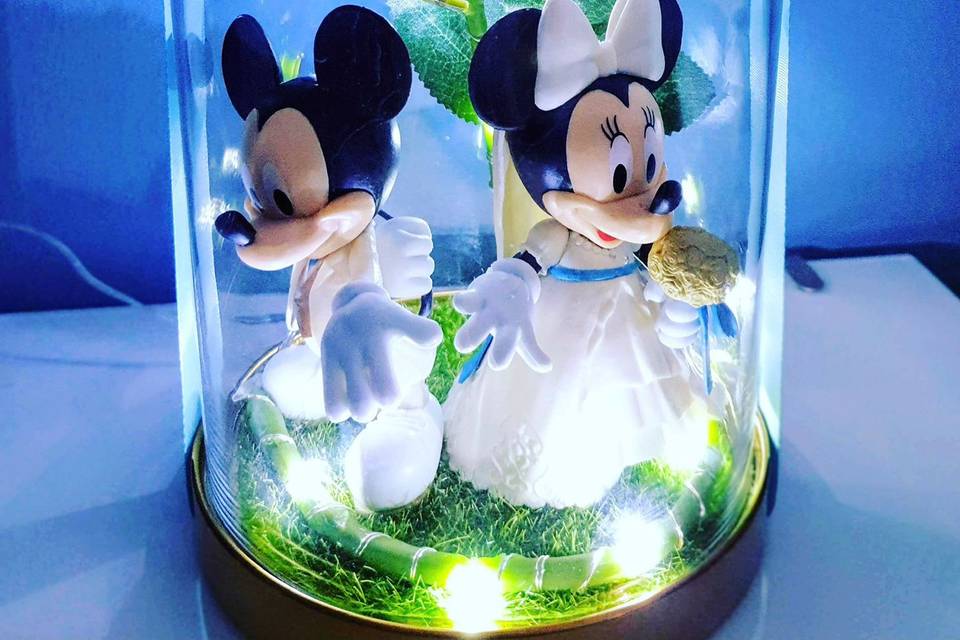 Cúpula 30 cm Mickey y Minnie