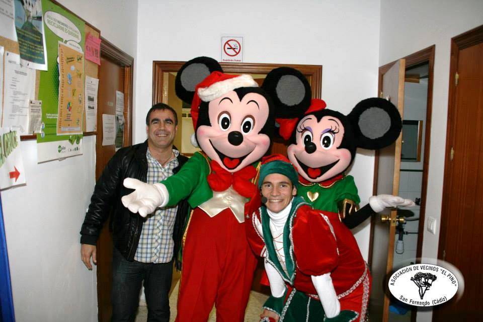 Mickey y Minnie en navidad