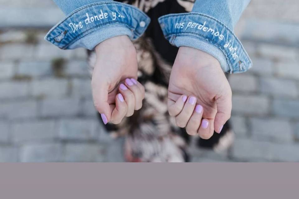 Hand painted jacket wedding