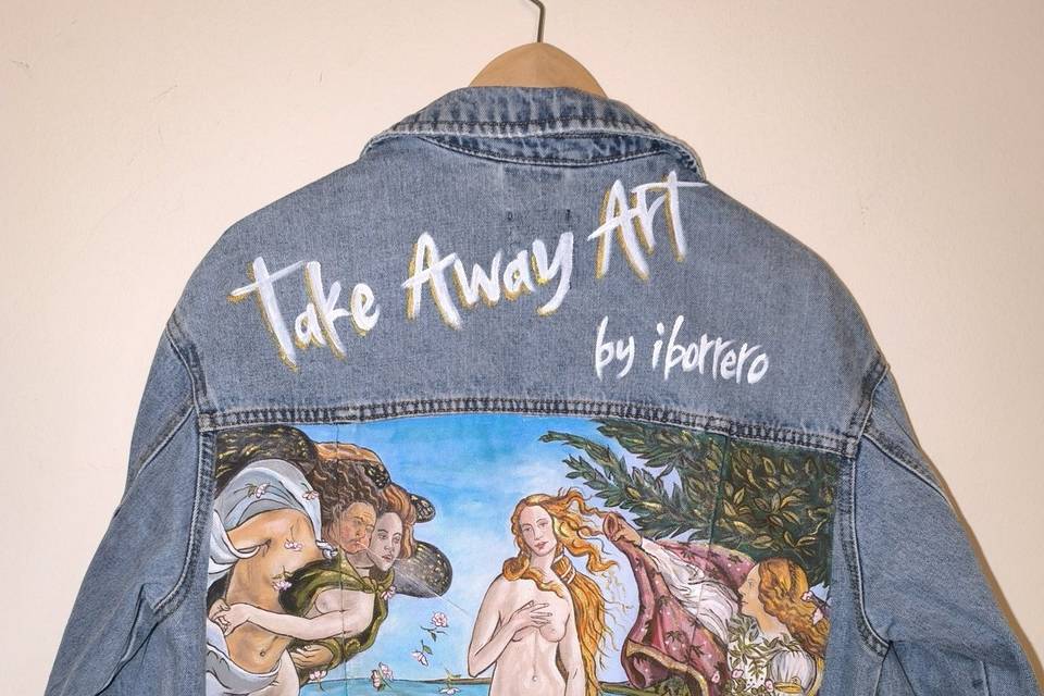 Chaqueta pintada boda novia