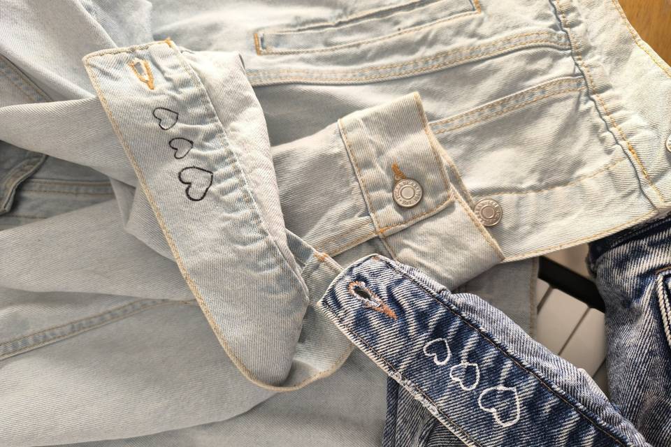 Hand painted jacket wedding