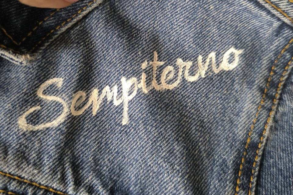 Hand painted jacket wedding