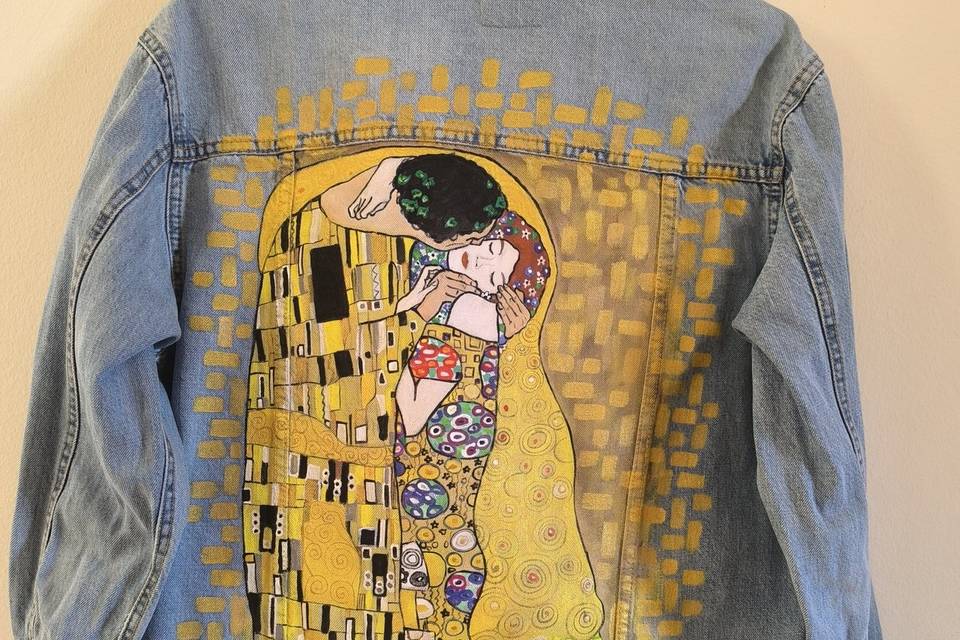Chaqueta pintada boda novia