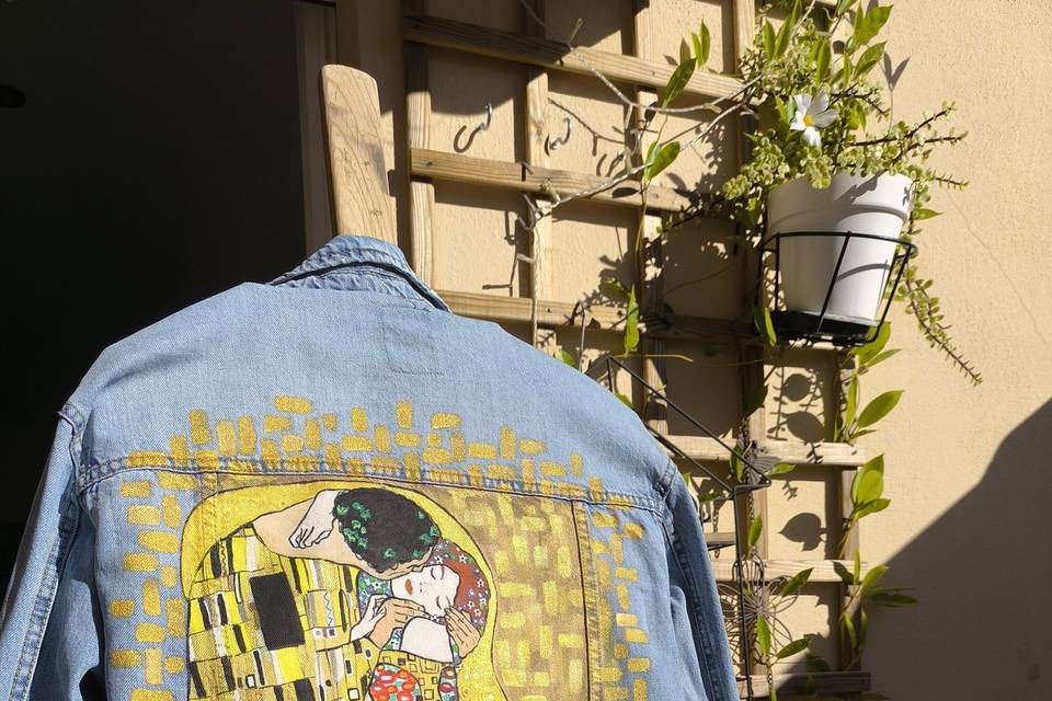 Hand painted jacket wedding