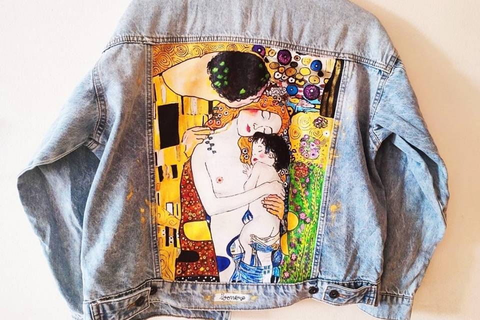 Hand painted jacket wedding