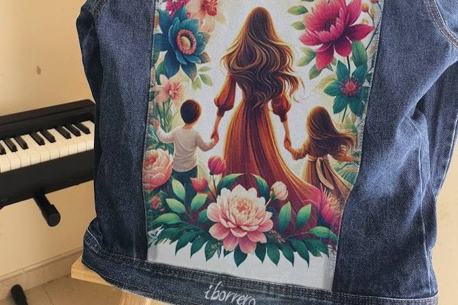 Hand painted jacket wedding