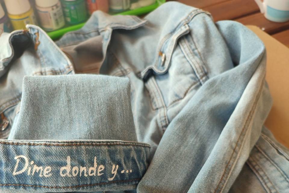 Hand painted jacket wedding