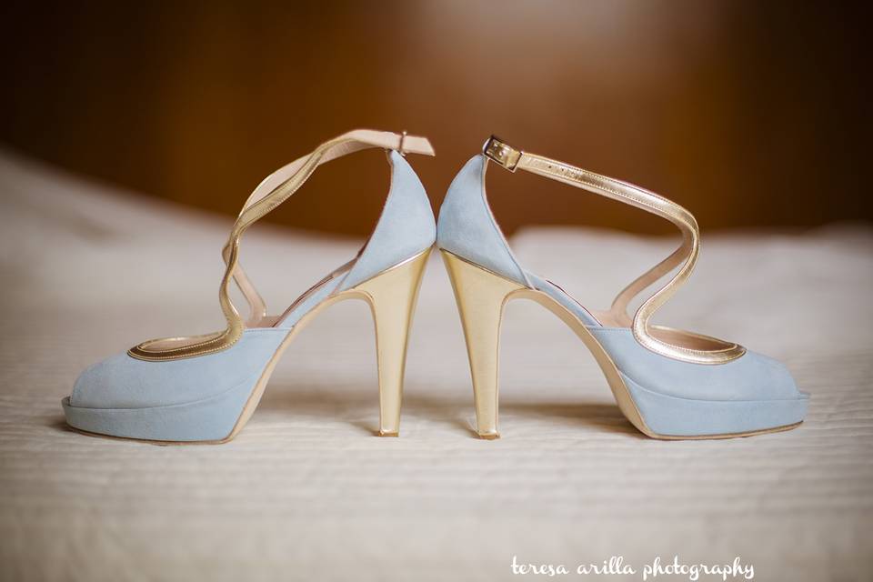 Zapatos blue novia