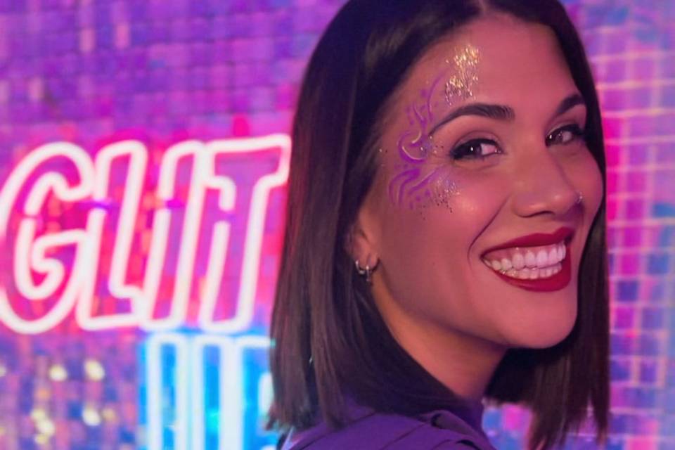 Pinturas de neon y glitter