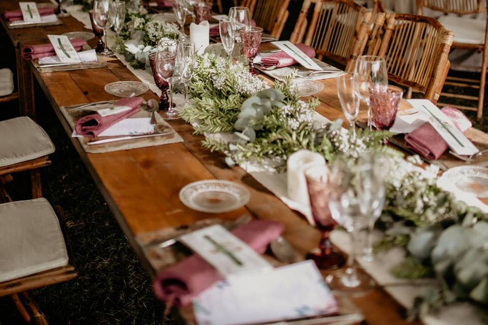 Mesas de madera para bodas