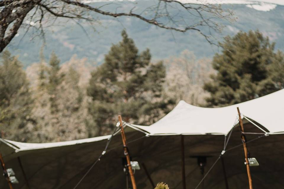 Mesa rústica de boda