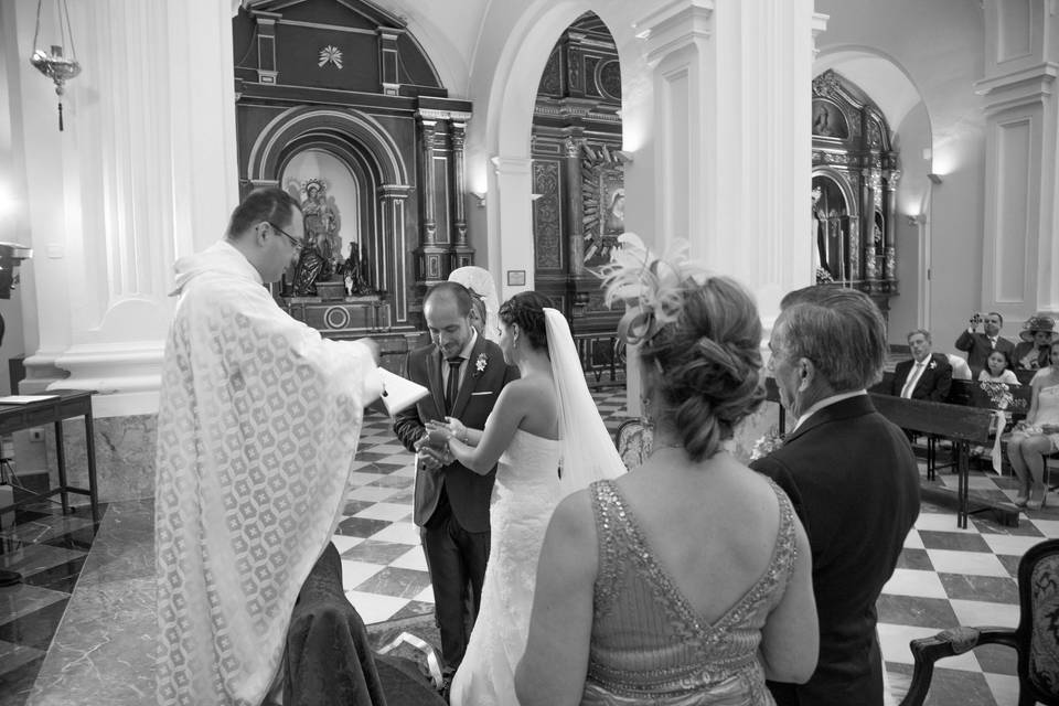 En la iglesia