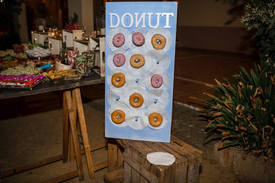 Pared de donuts