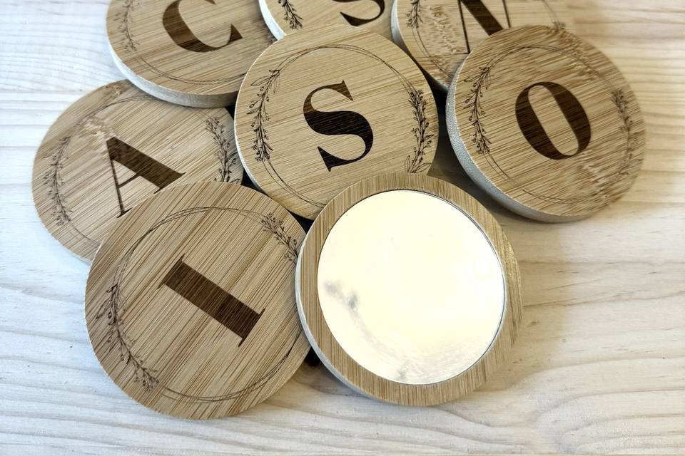 Espejos bambú personalizados