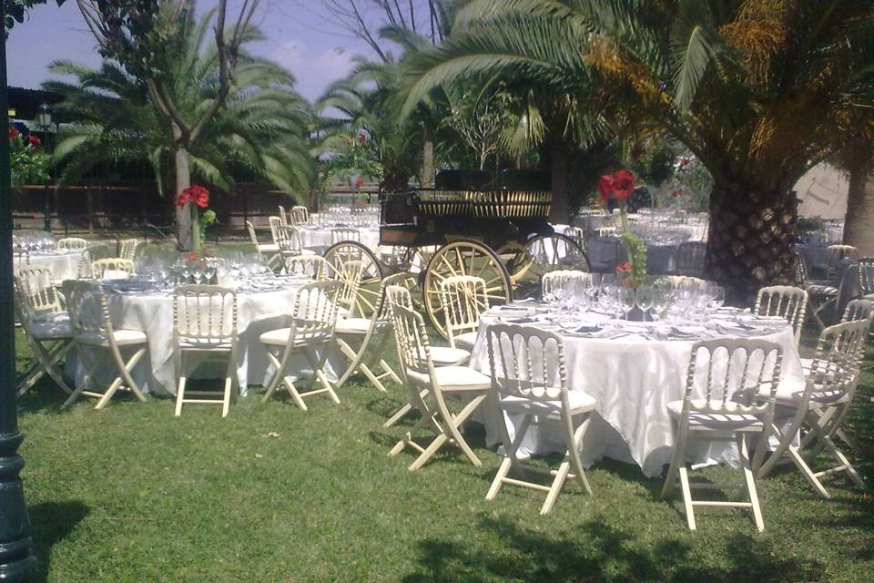 Almuerzo jardín