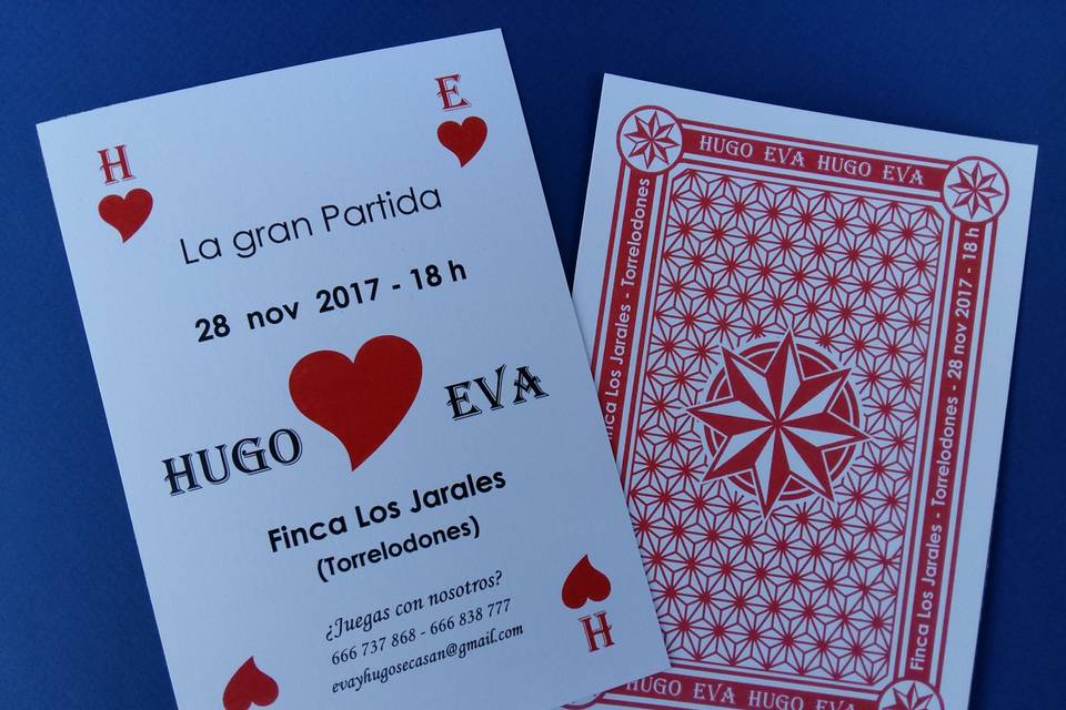 Invitación carta póker