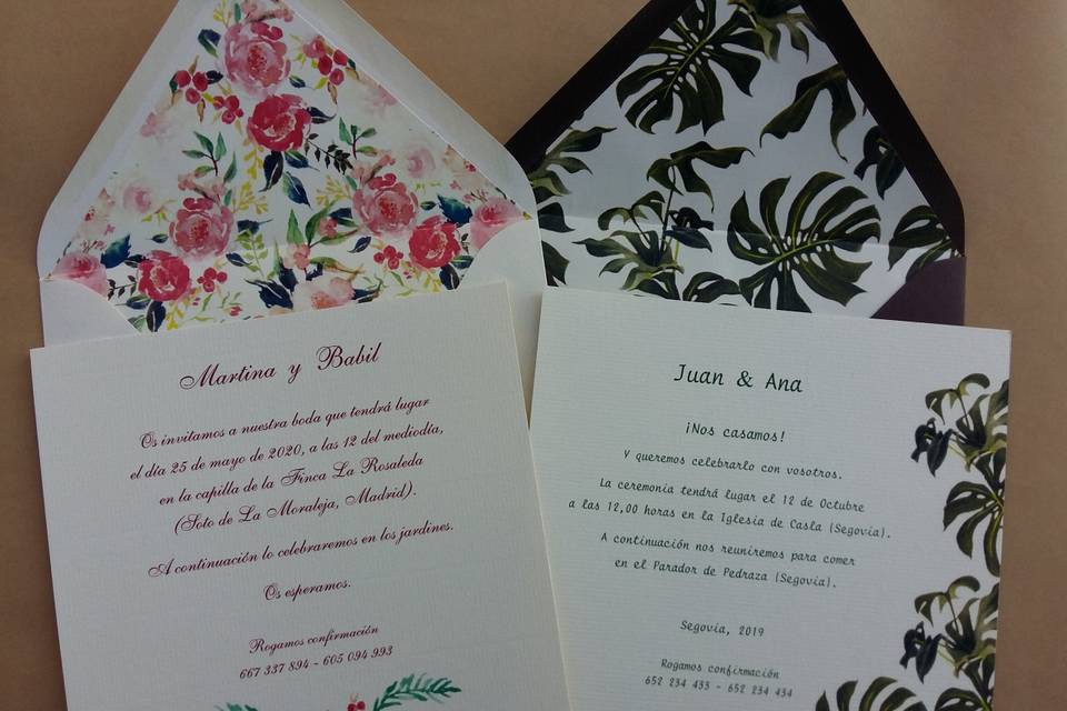 Invitaciones de boda Dulcinea - Consulta y