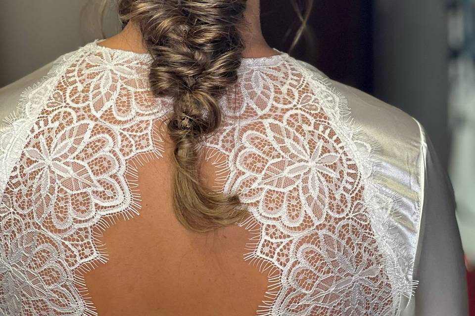 Trenza romántica novia