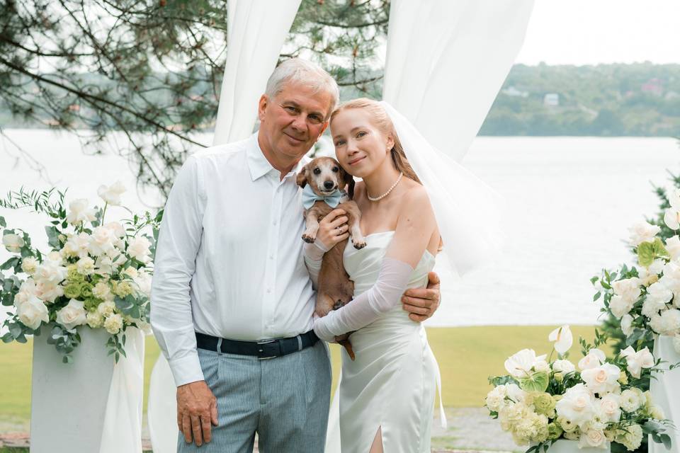 Bride with father
