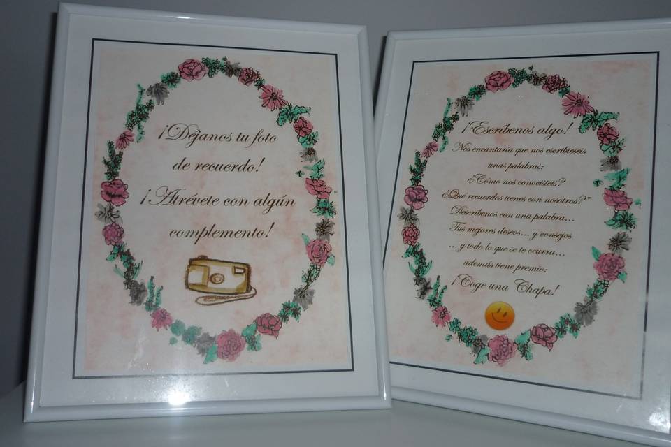 Carteles informativos Boda