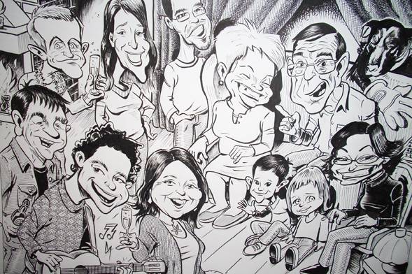 Caricatura regalo aniversario