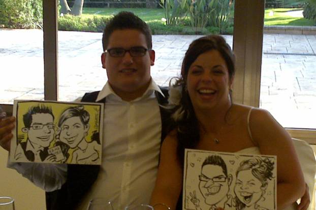 Caricatura en boda