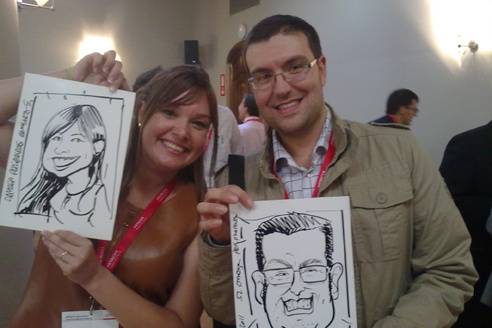 Caricaturas en boda