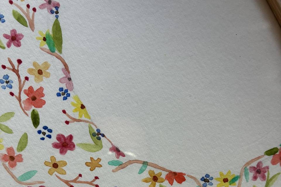 Acuarela nombre bebe