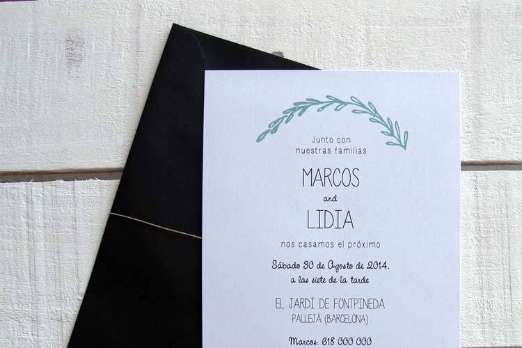 Invitación de boda