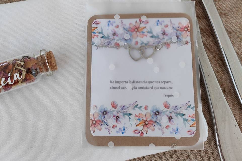 Tarjetas para pulseras personalizada