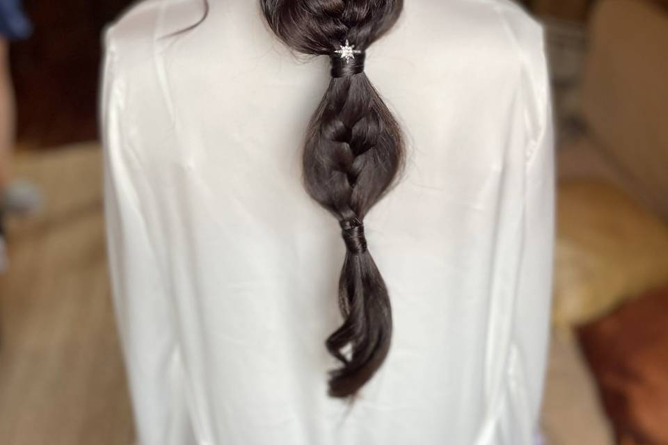 Trenza Novia cabello largo