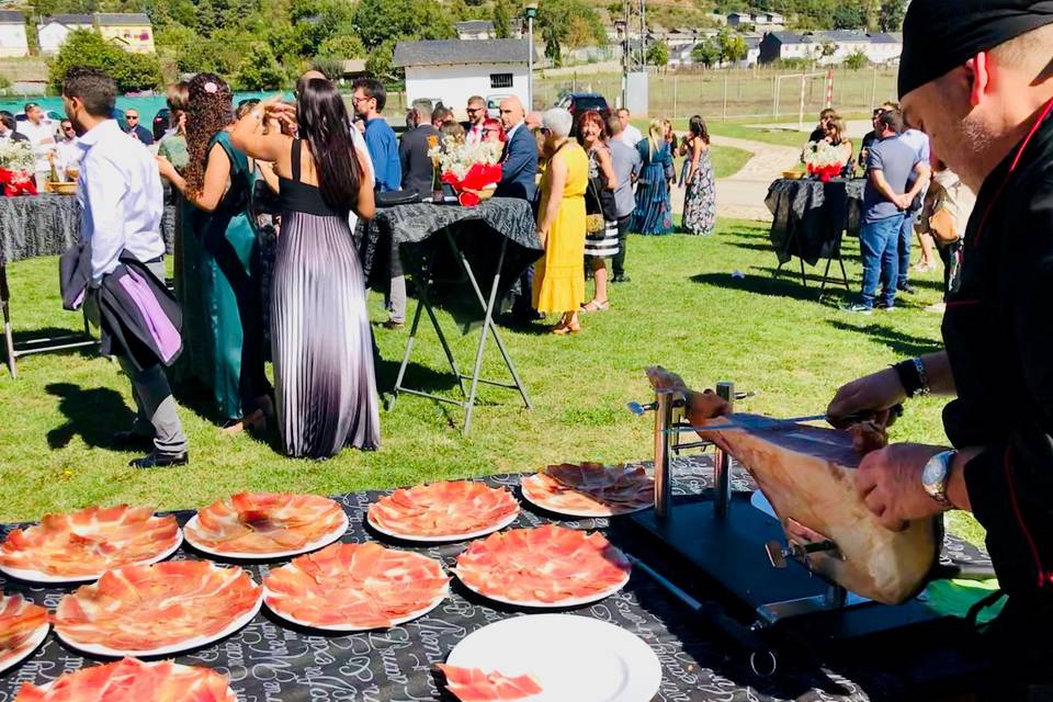 Catering en el jardín