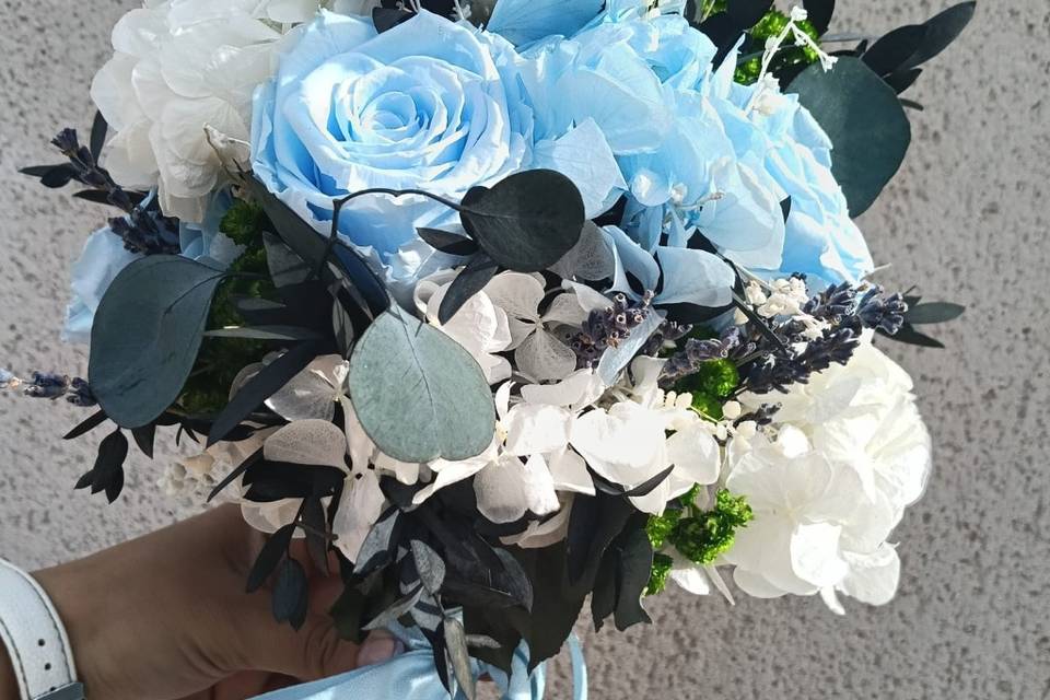 Ramo de novia preservado