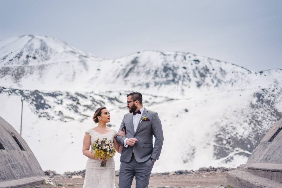 Pareja en la nieve