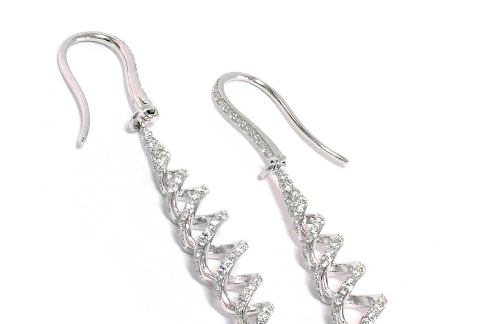 Pendientes oro diamantes