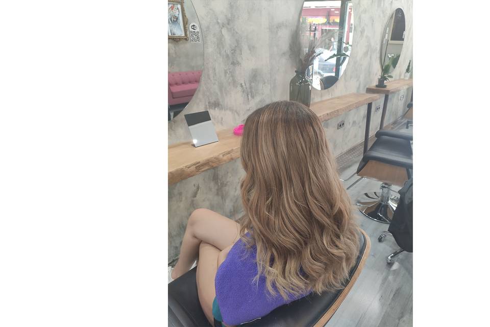 Balayage con ondas