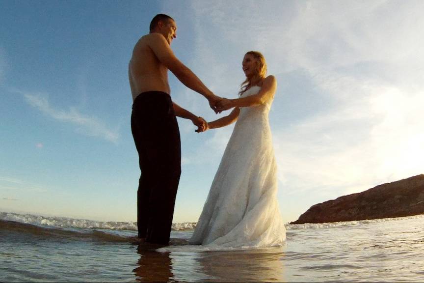 Vídeo en playa Bolonia