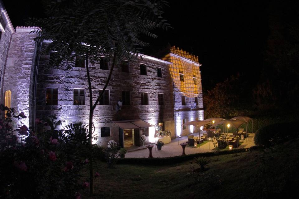 Detalle de la terraza para el baile