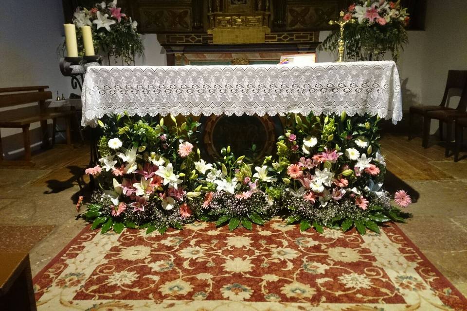 Flores para la iglesia