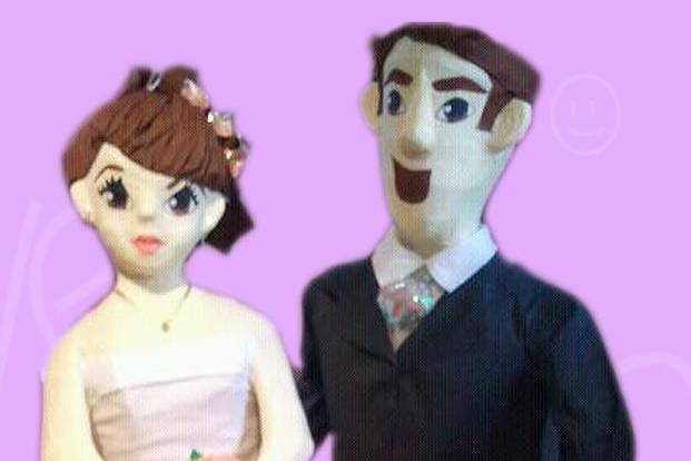 Piñatas de los novios