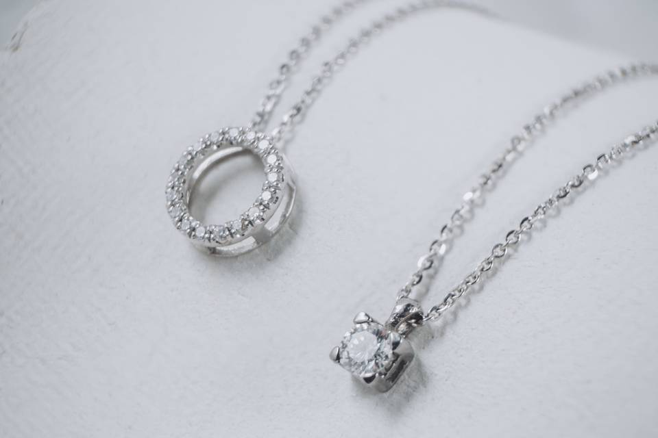 Colgantes novia de diamantes