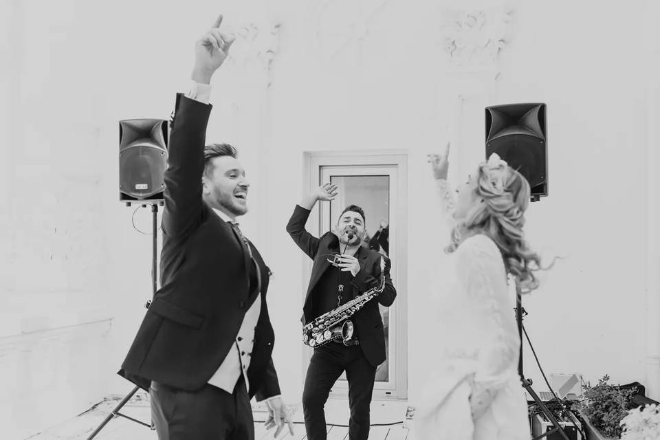 Los novios a tope