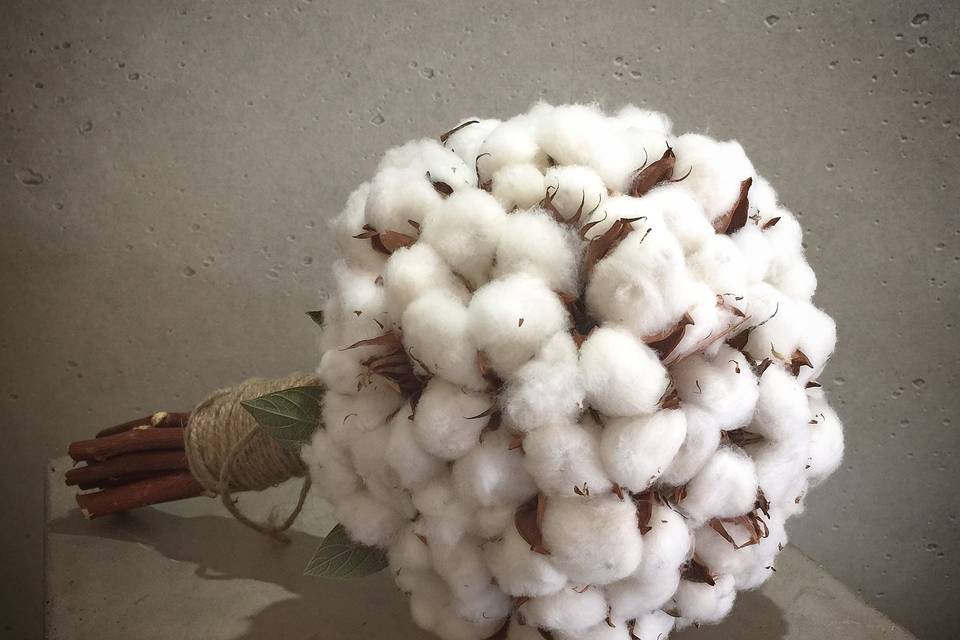 Bouquet de flor de algodón